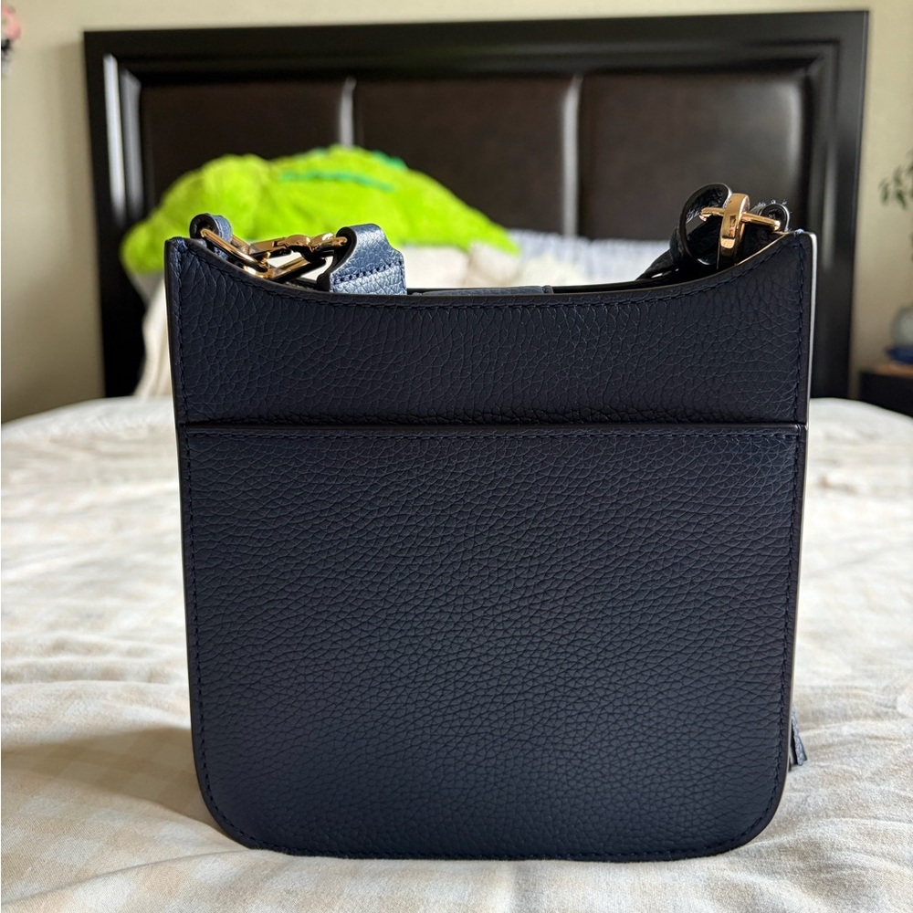 Tory Burch Navy Leather Tassel Crossbody Bag - Picture 10 of 14